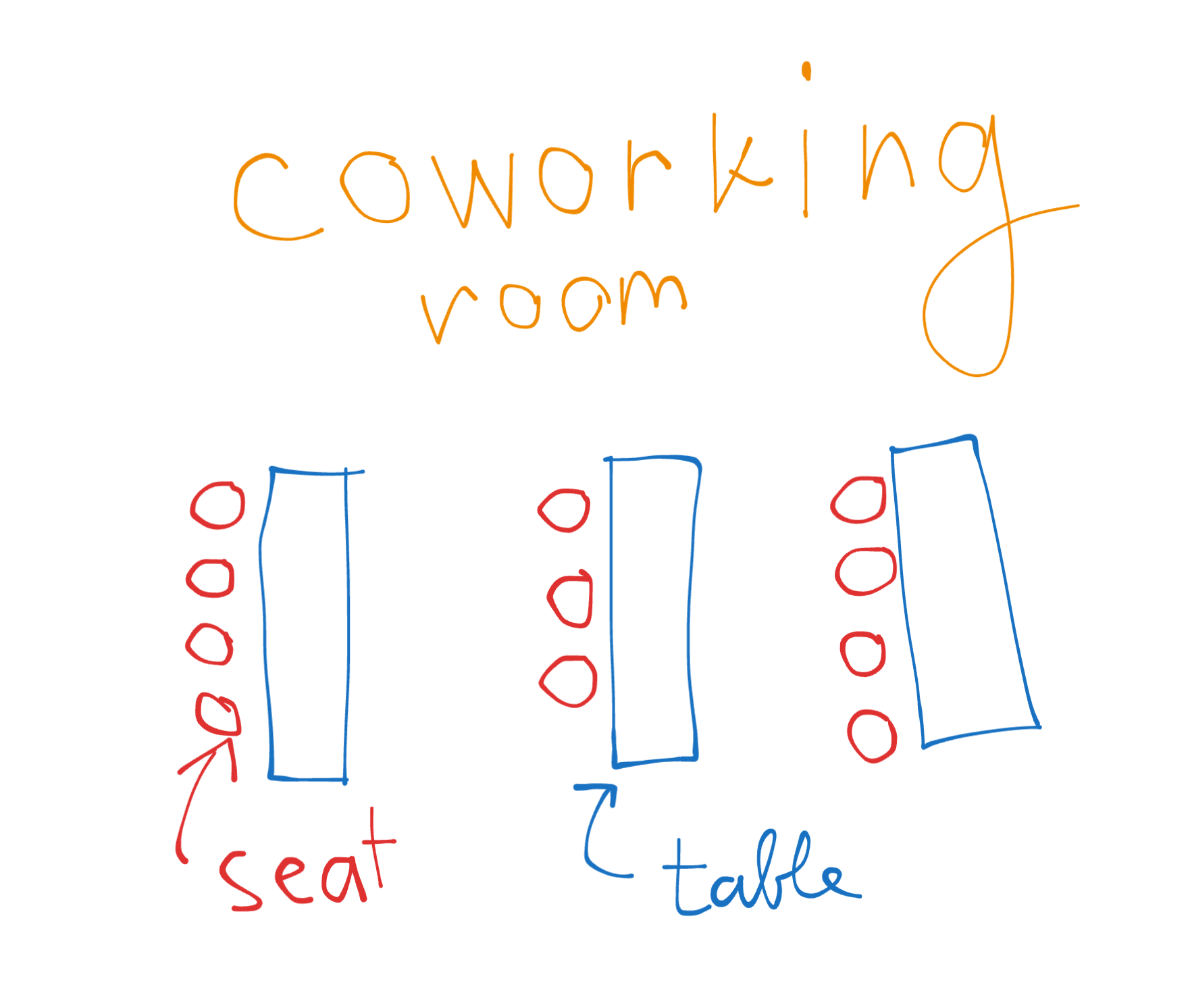 Coworking room illustration